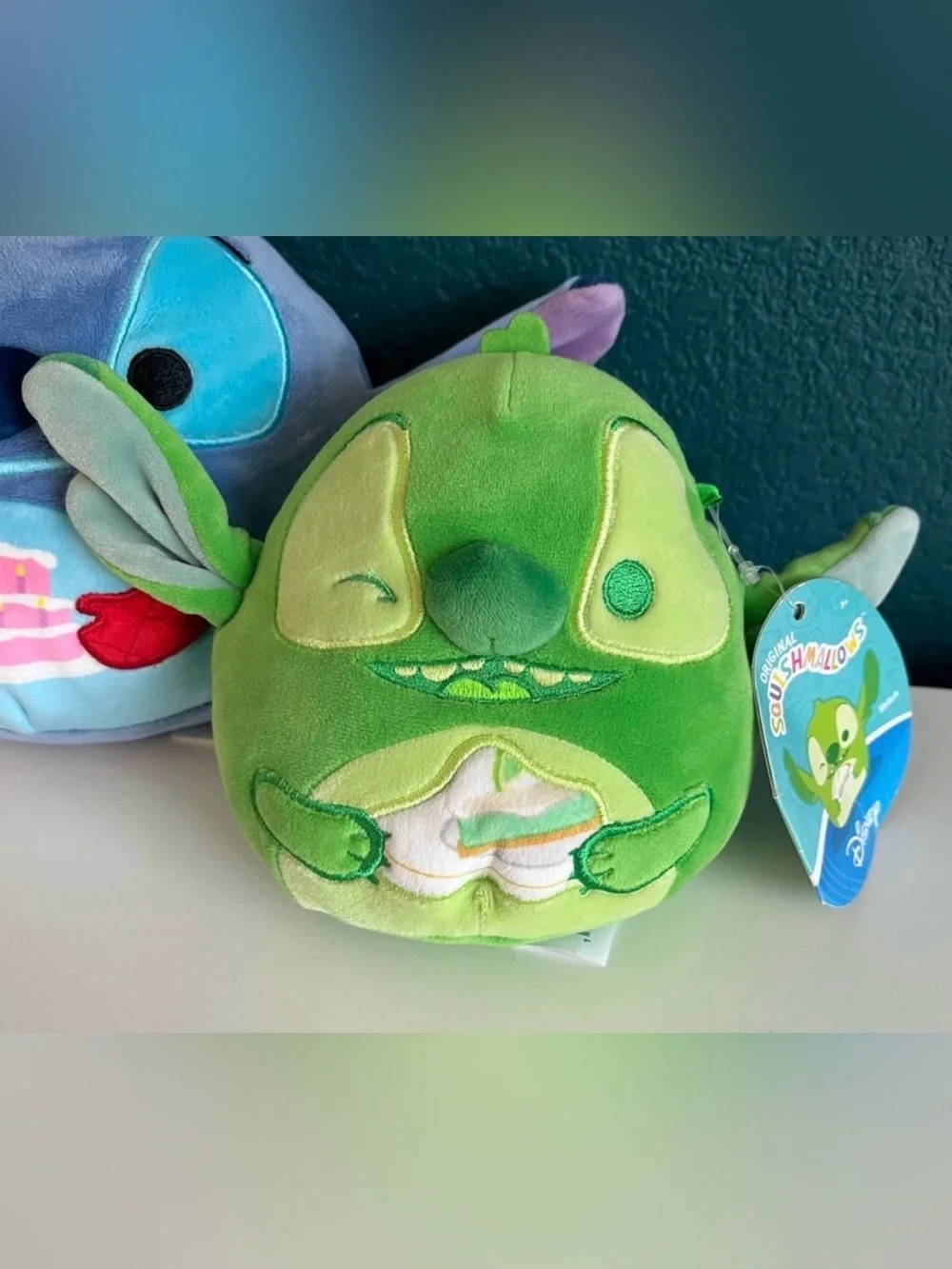 Small Disney Squishmallows Lilo & Stitch Plush Key Lime Pie and Chefs Hat